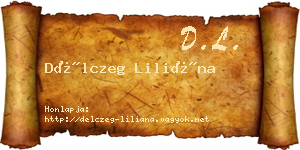 Délczeg Liliána névjegykártya